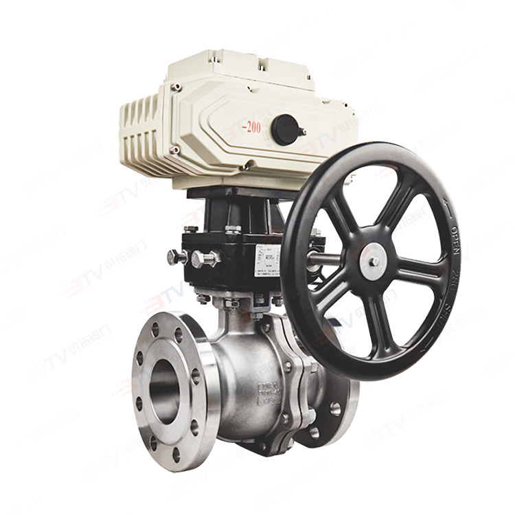 Electric hand-controlled flange ball valve