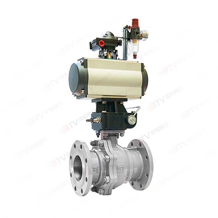 Pneumatic flange ball valve