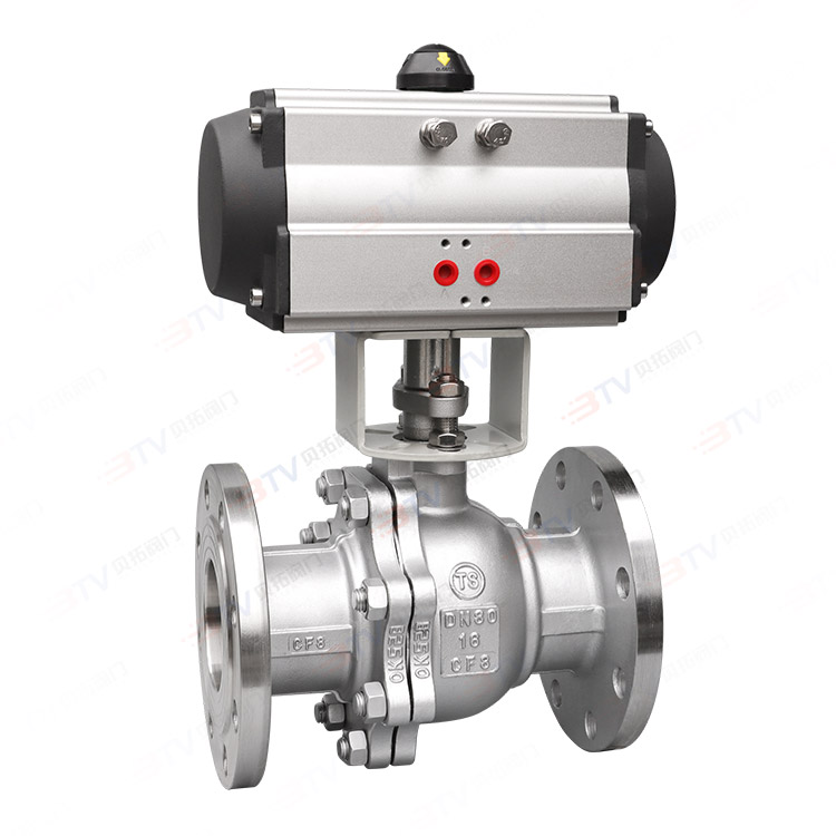 Pneumatic flange ball valve