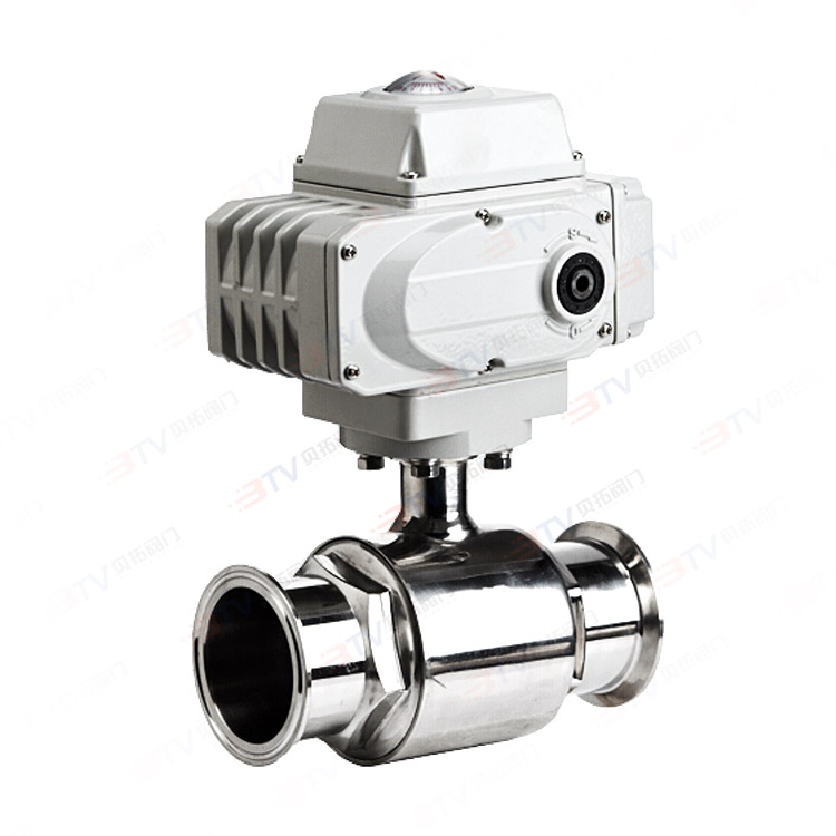 Electric sanitary fast-loading ball valve