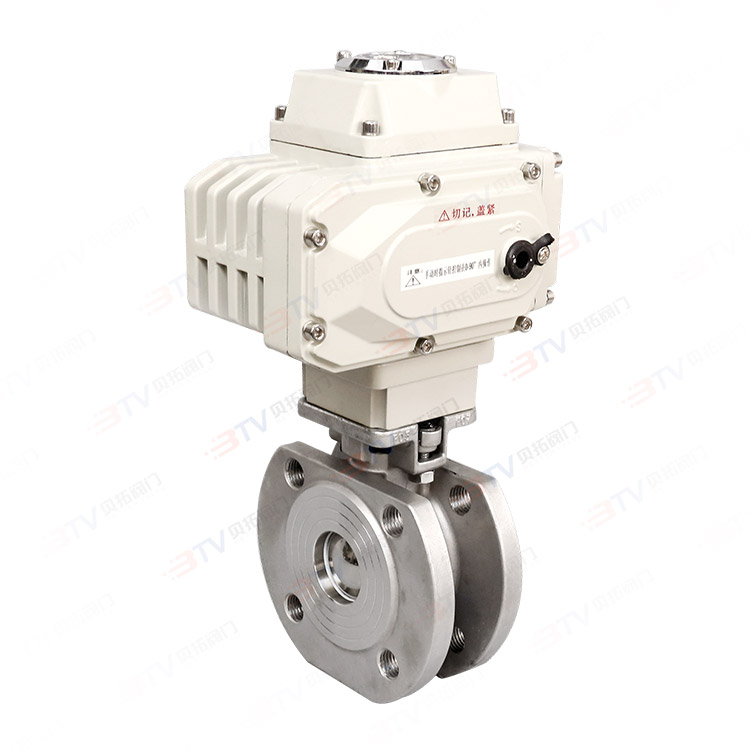 Electric high platform thin ball valve