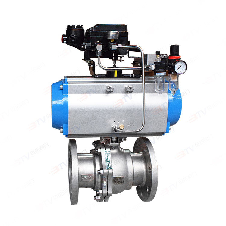 Pneumatic flange ball valve