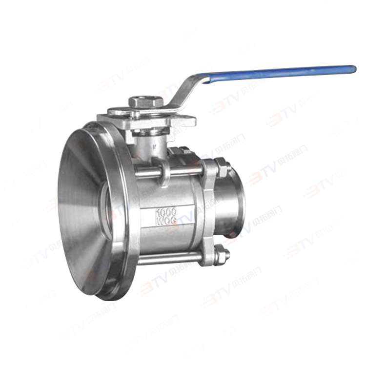 Three-piece high platform tank bottom valve