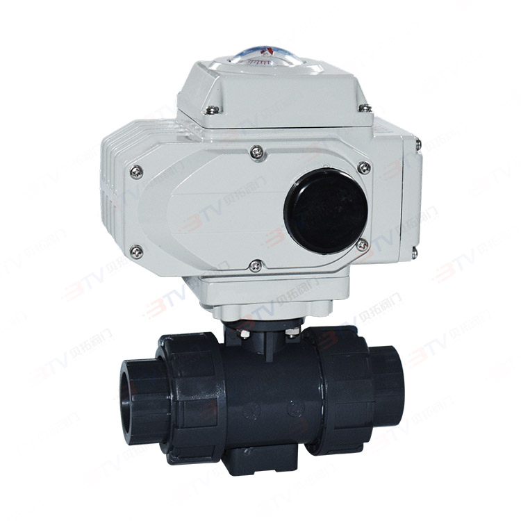 Electric plastic ball valve