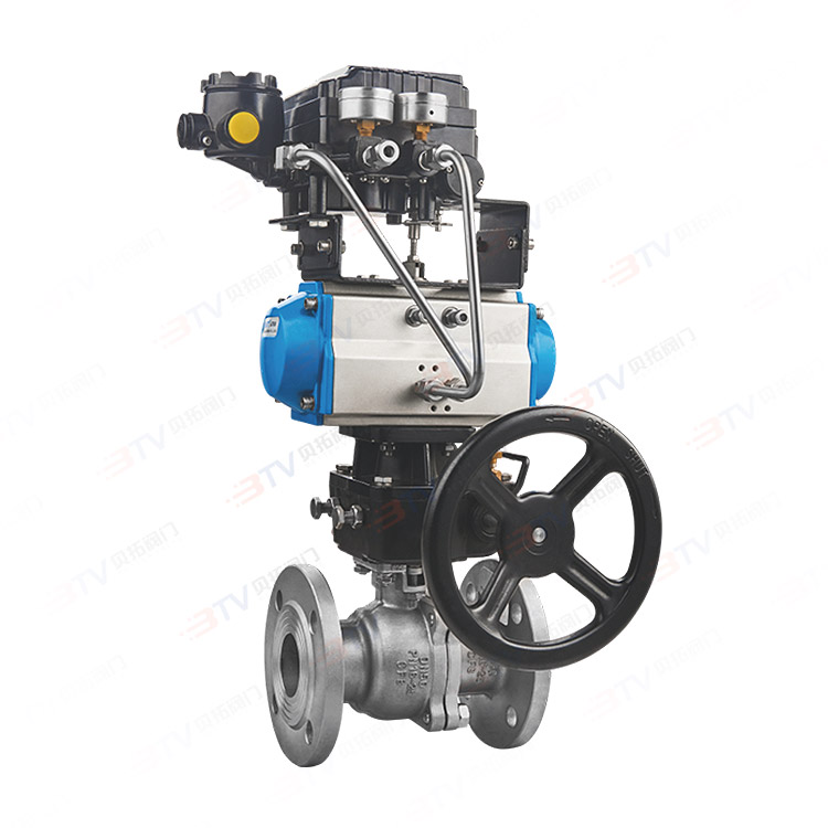 Pneumatic flange ball valve