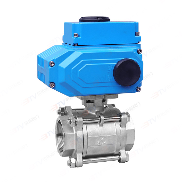 Electric three-piece ball valve