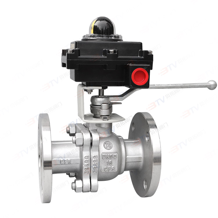 Flange ball valve with signal feedback